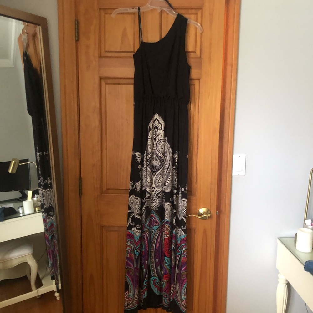 One Shoulder Maxi Dress